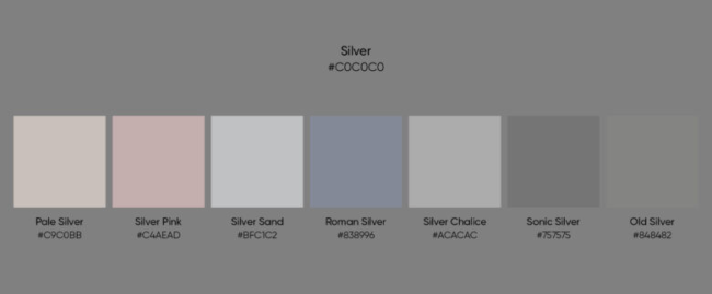 Các màu biến thể khác của silver